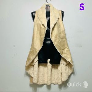 S - New Eliza J Pile-Lined  Long Midweight Vest